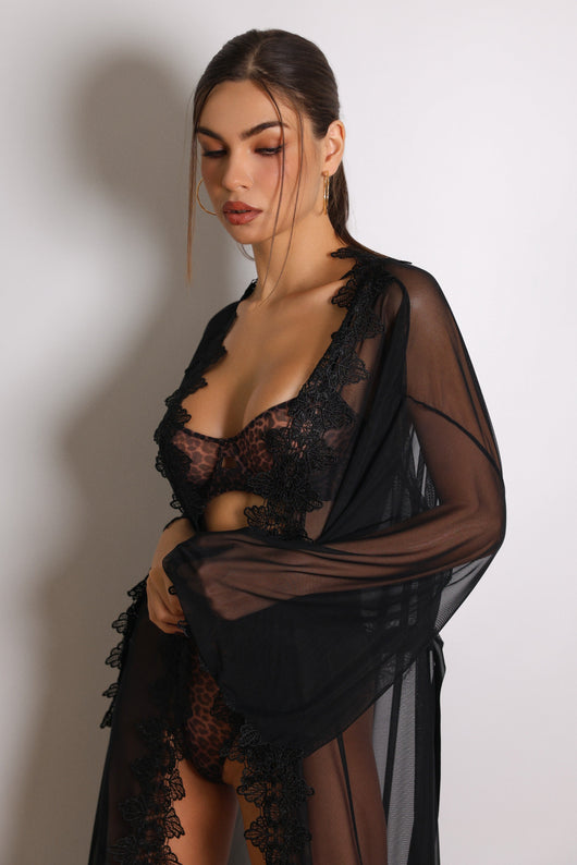 Alexa Noir Muse Robe Set - Black