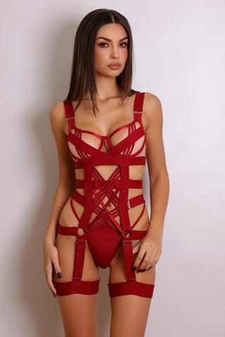 Anahi Bodysuit - Burgunder