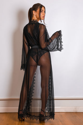 Ember Noir Muse Robe Set - Black
