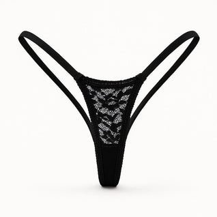 FREE GIFT - Noir Lace Thong - Black