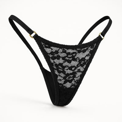 FREE GIFT - Noir Lace Thong - Black