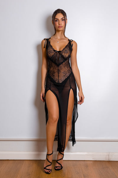 Lyonell Lingerie Kleid - Schwarz