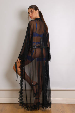 Sienna Noir Muse Robe Set - Black